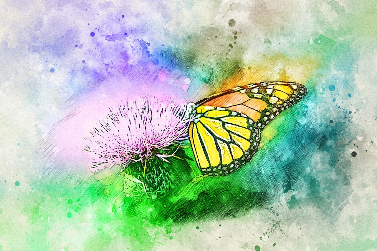 Watercolour butterfly