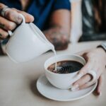 People drinking coffee and talking